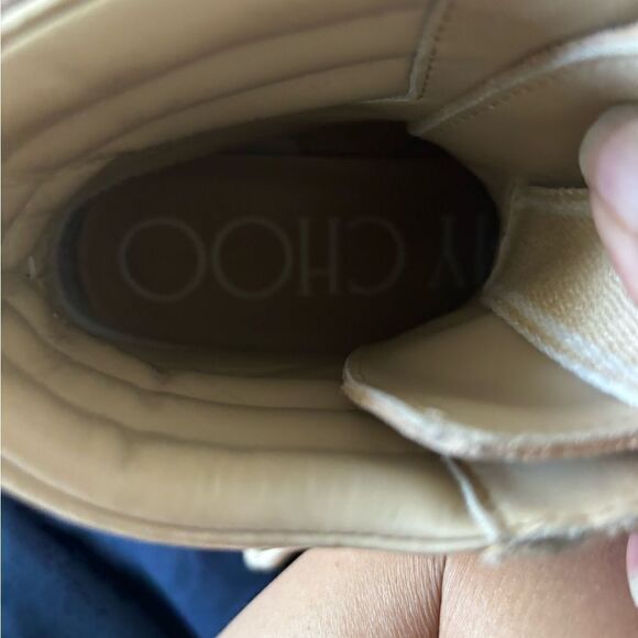 JIMMY CHOO Diamond x Hike ankle boots leather high top shoes rubber sneaker y2k - Picture 10 of 12